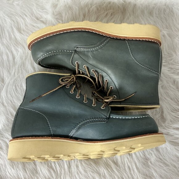 Red Wing Heritage Classic Moc Short Boot in Indigo Legacy Leather 7.5B - Picture 4 of 10